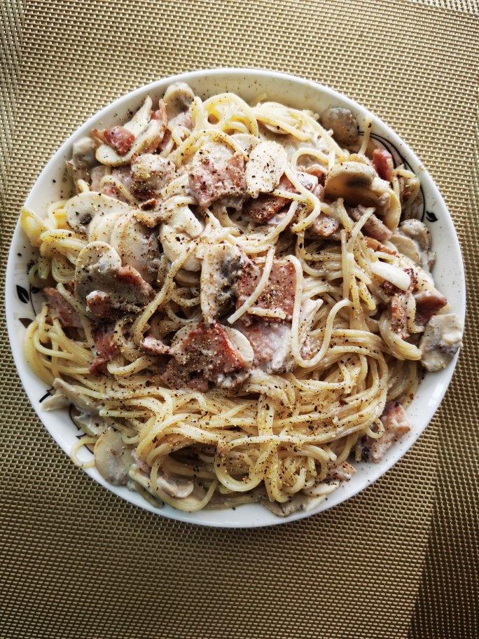 低脂版培根口蘑意大利面