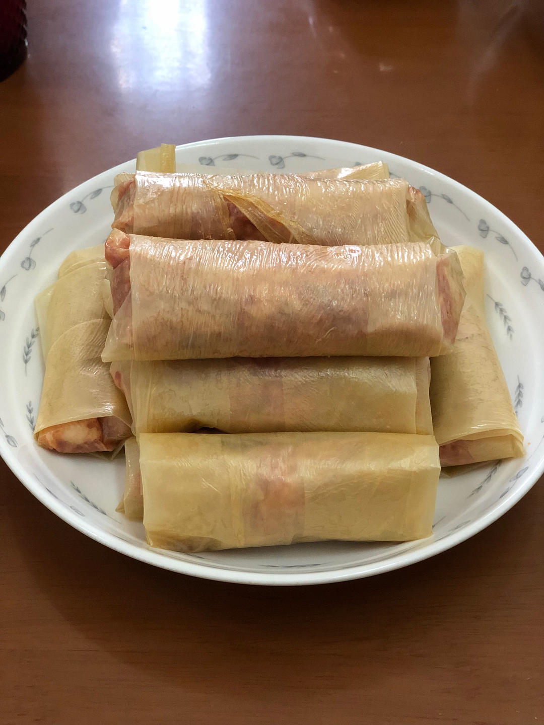 豆腐皮包肉末