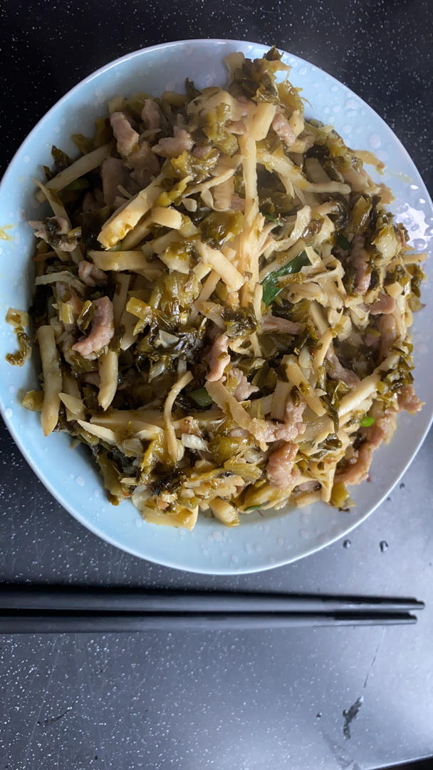 冬笋咸菜肉丝