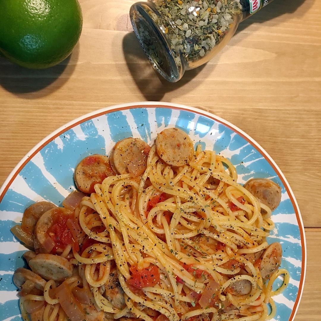 荷美尔图林根香肠意面