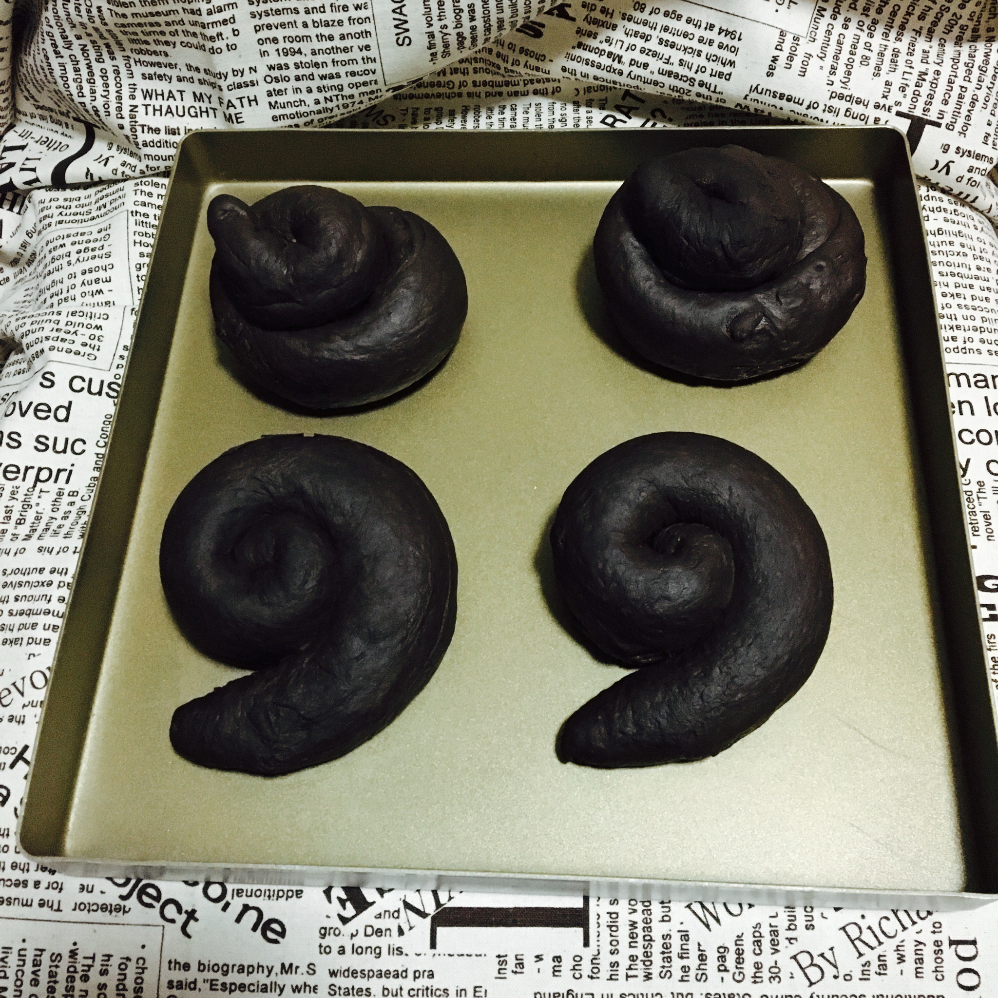 小手拉大手_青岛做的便便面包- 巧克力香蕉奶酪软欧