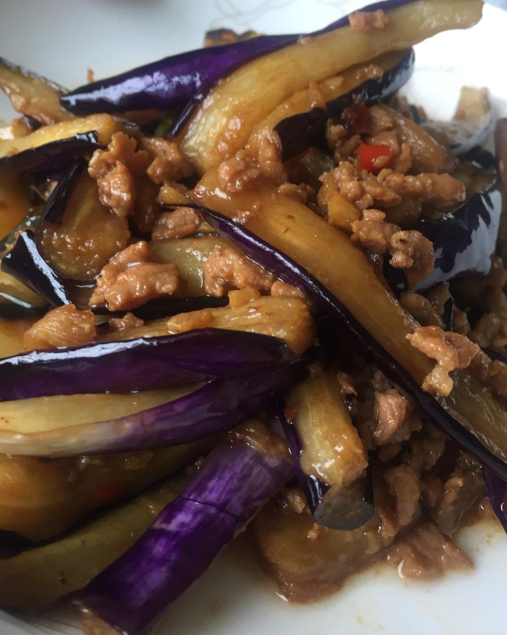 红烧肉沫茄子
