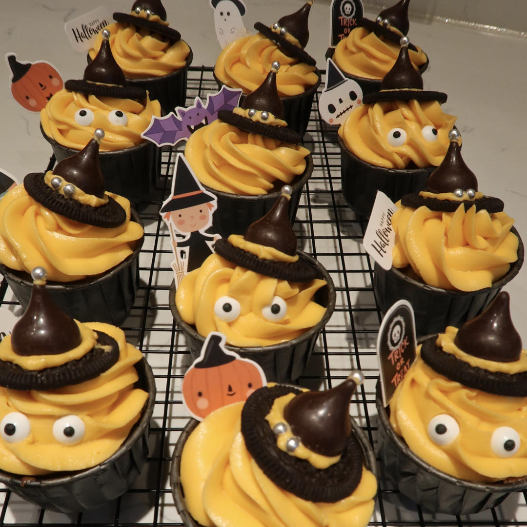 【万圣节】女巫帽子cupcake—美的T7-L382B智烤大师