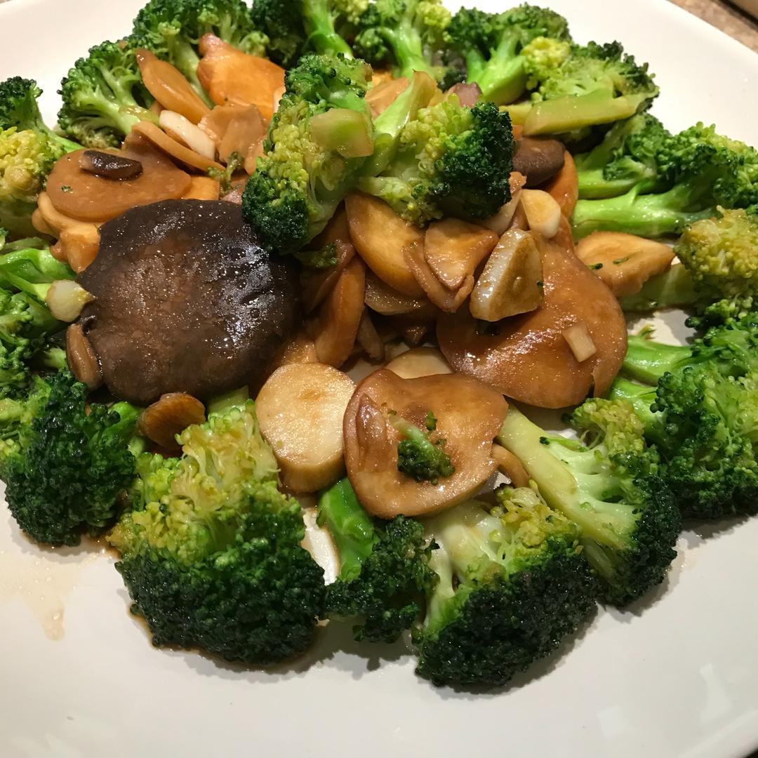 杏鲍菇扣西兰花