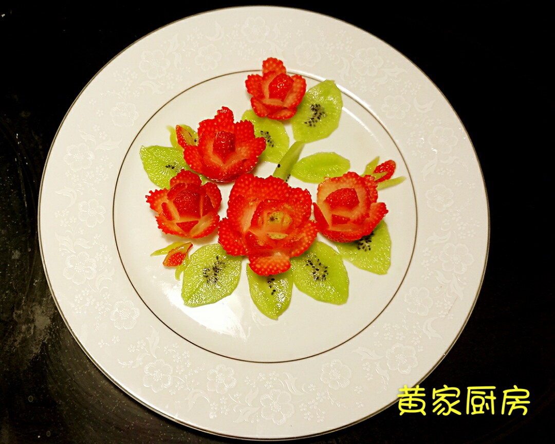 水果花~~草莓玫瑰花的做法