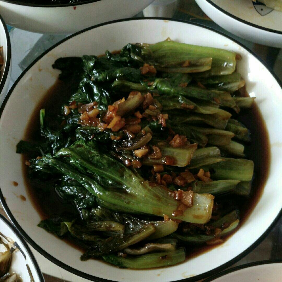 蚝油生菜（翠绿及摆盘秘诀）