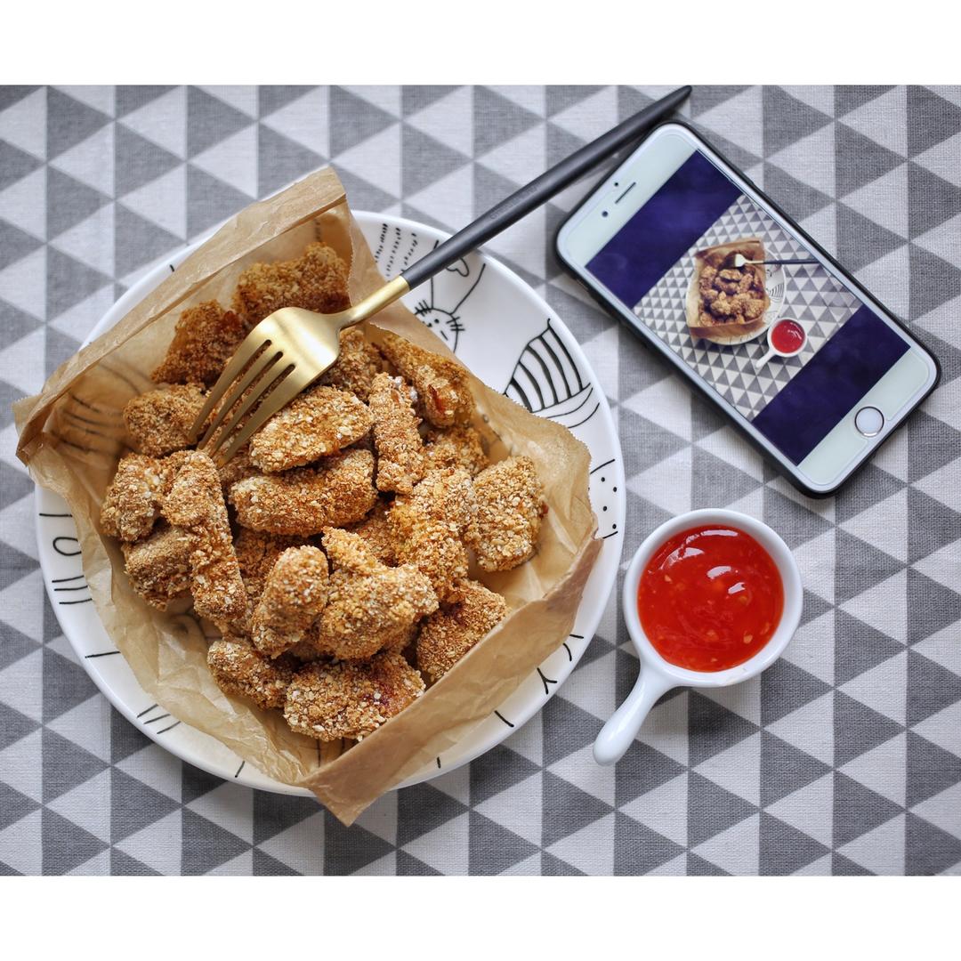 低卡低脂烤箱版鸡米花