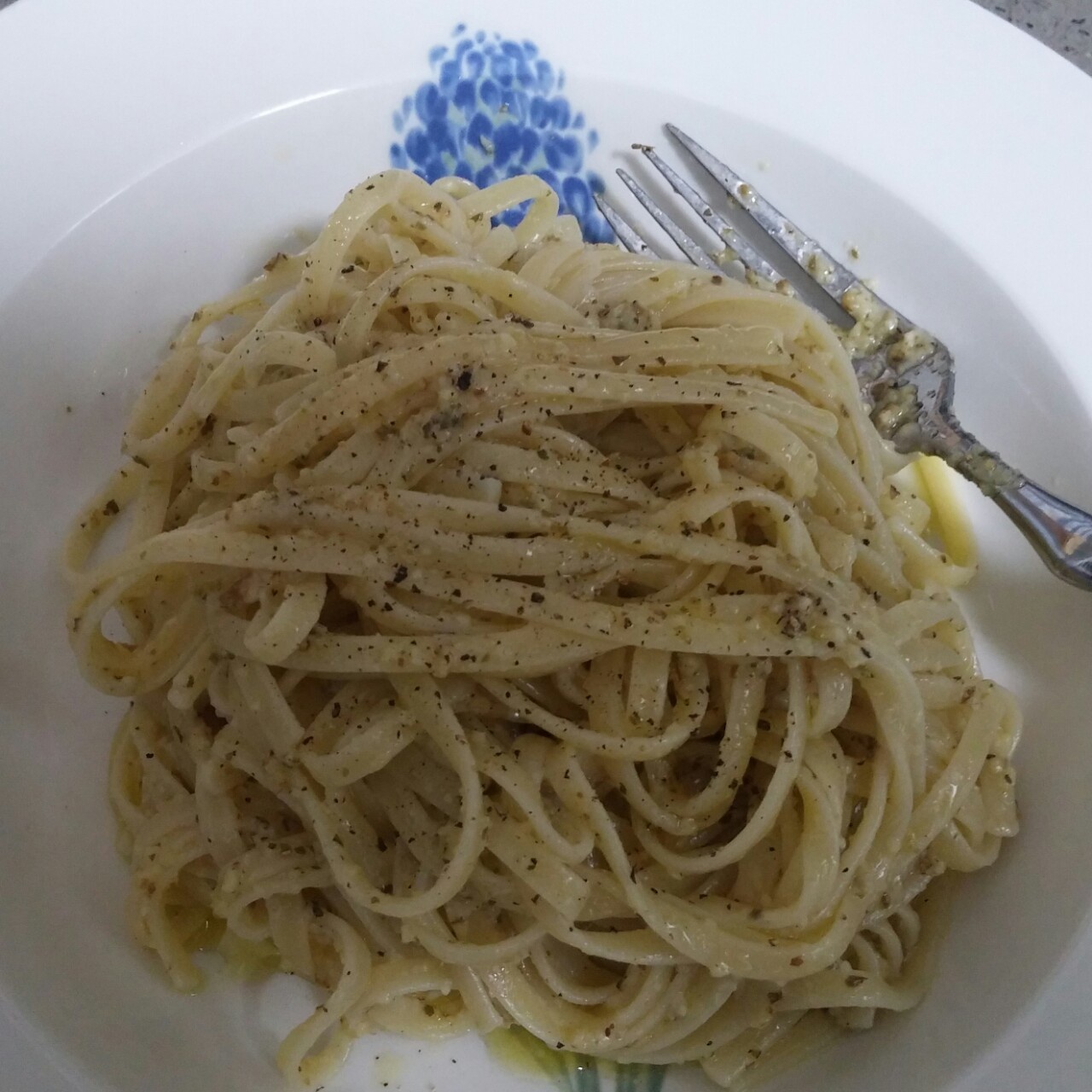 津猜火车做的绿酱意面