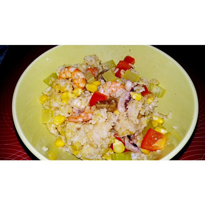 咖喱海鲜土豆焖饭