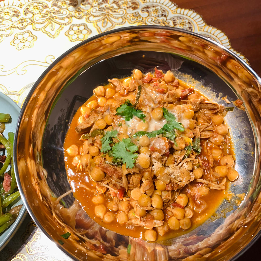 好吃舔盘的墨西哥美味-辣味火鸡鹰嘴豆Turkey chili chickpeas&辣味火鸡通心粉Turkey chili pasta，圣诞节没有吃完的火鸡肉，神操作