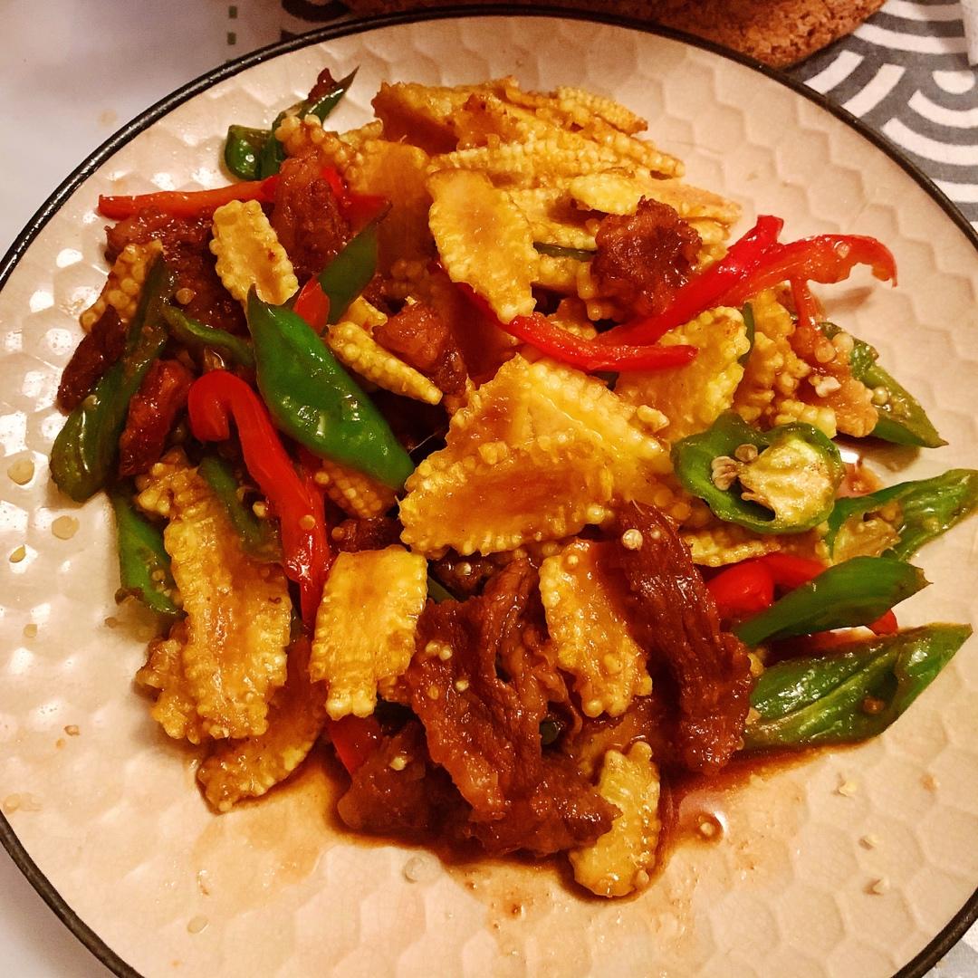 玉米笋炒肉片