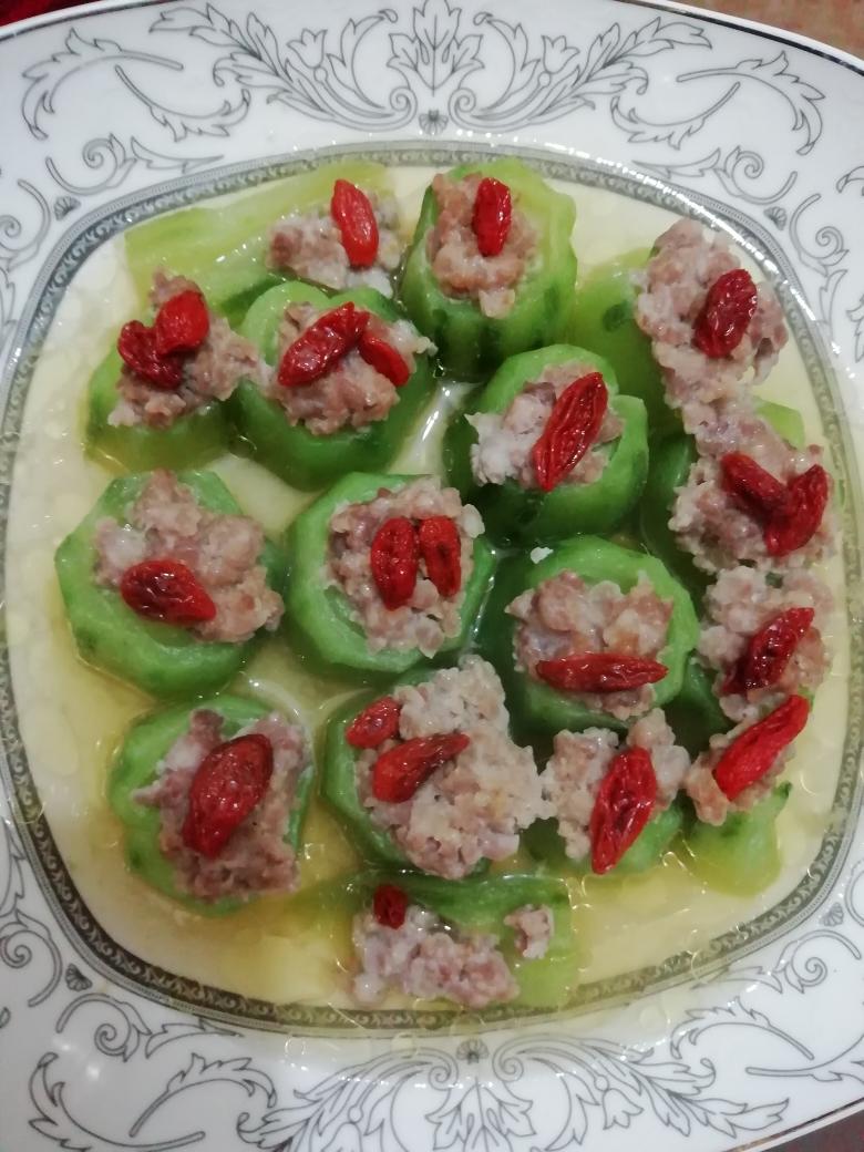 肉末蒸丝瓜的做法 步骤2