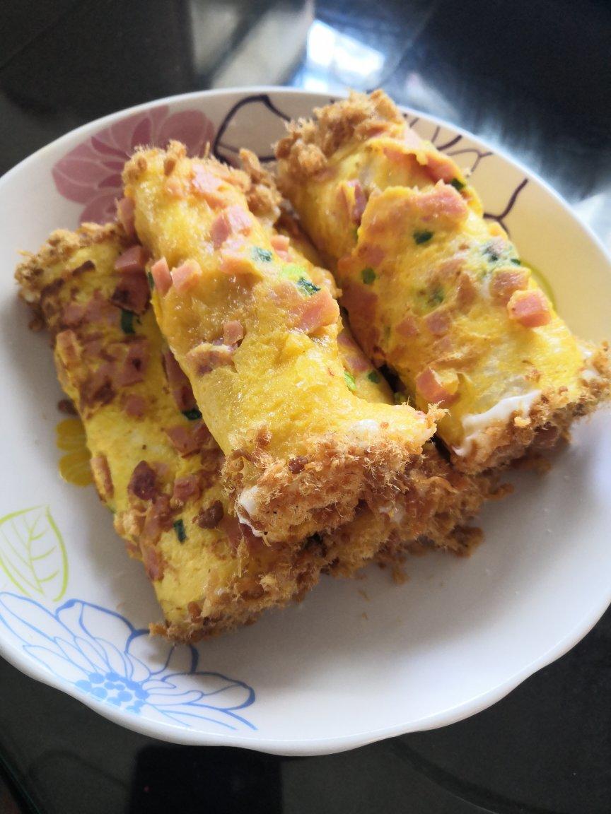 儿童早餐—肉松吐司卷