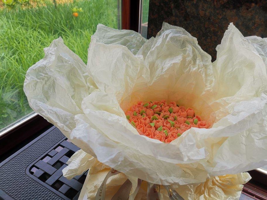 3分钟完成几乎零成本的女神节母亲节花束蛋糕