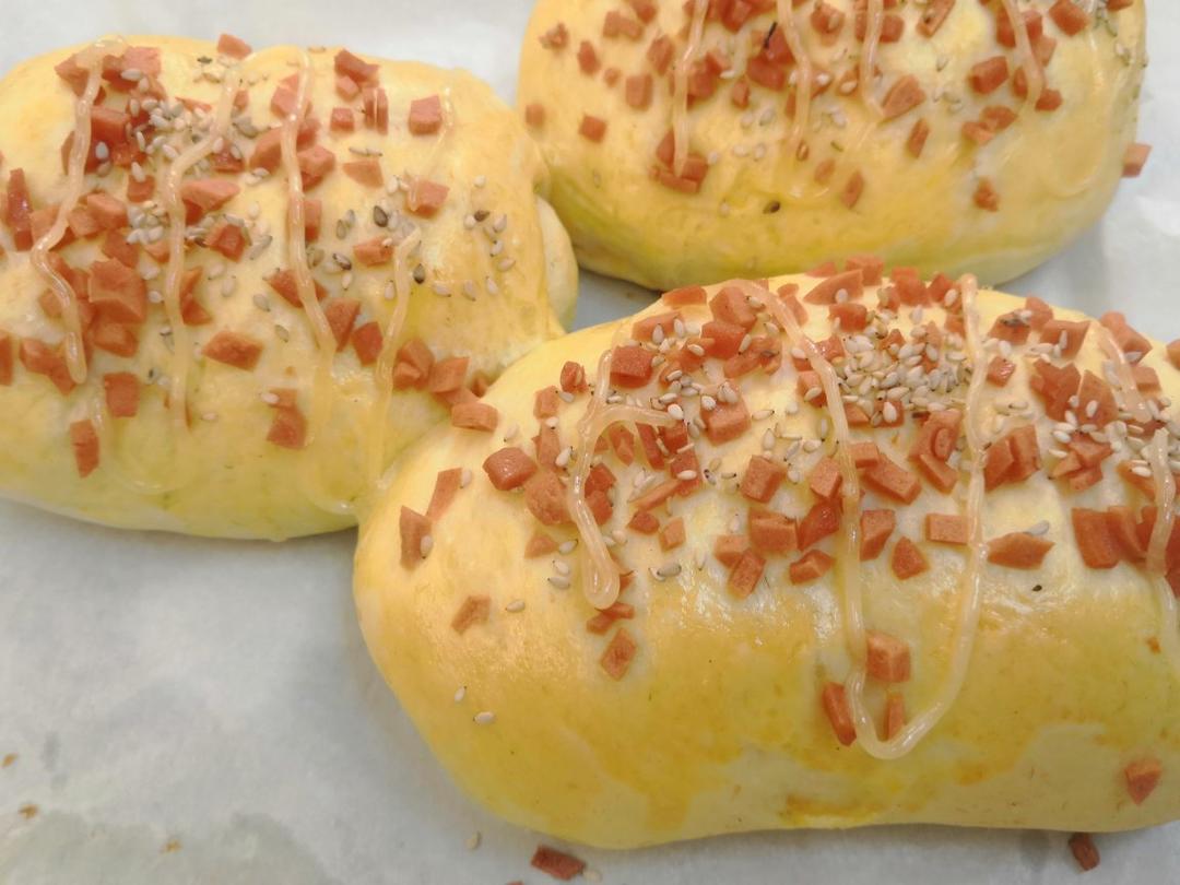 香葱火腿肉松面包