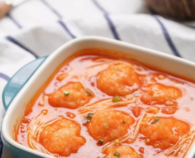 番茄酸汤虾滑的做法