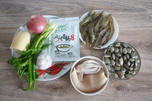 教你“海鲜麻辣香锅”怎么做，配方+做法的做法 步骤1