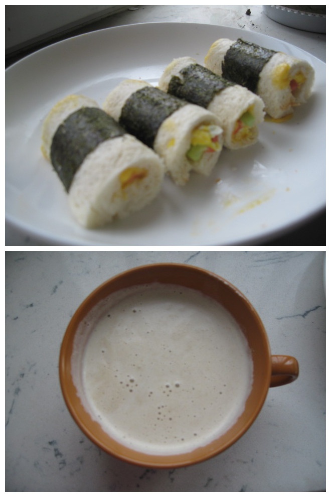 海苔鲜蔬吐司卷