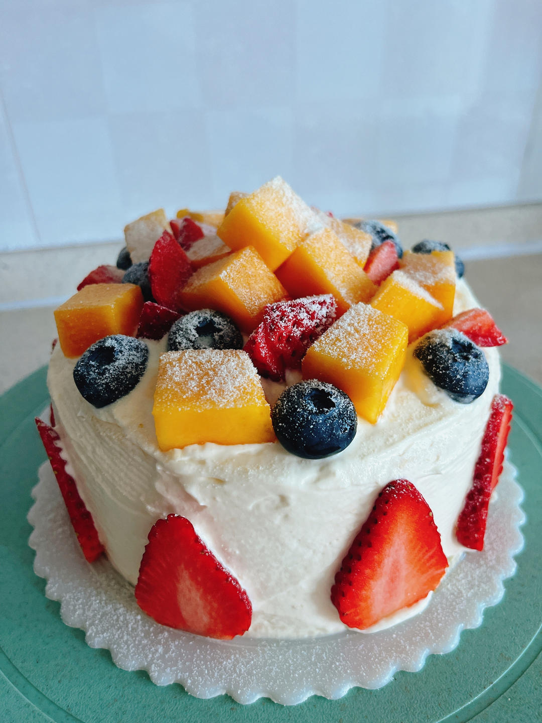 6寸 水果生日蛋糕 ——附带淡奶油打发程度