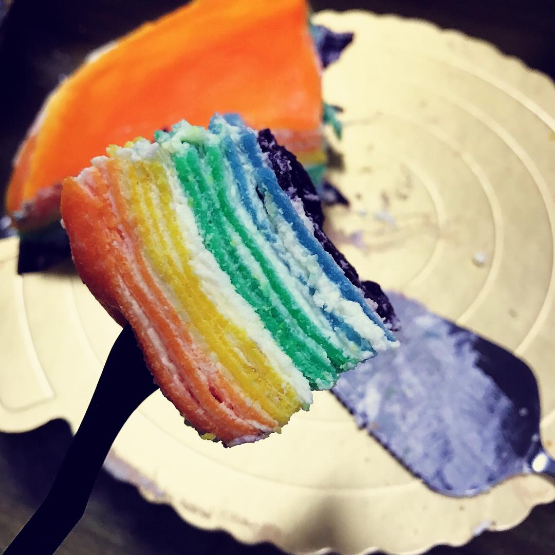 彩虹千层蛋糕 彩虹可丽饼(Mille Crepe Cake)