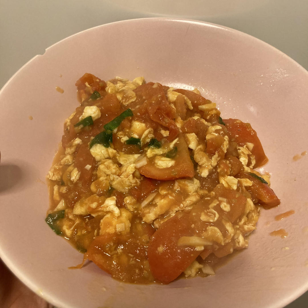番茄炒鸡蛋（超浓的番茄味）