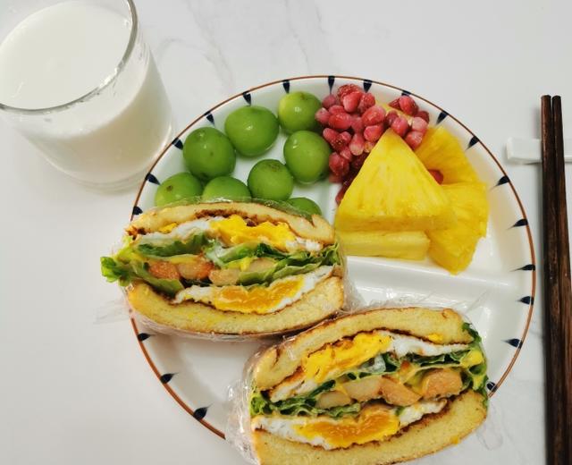 爱心早餐“三明治”的做法