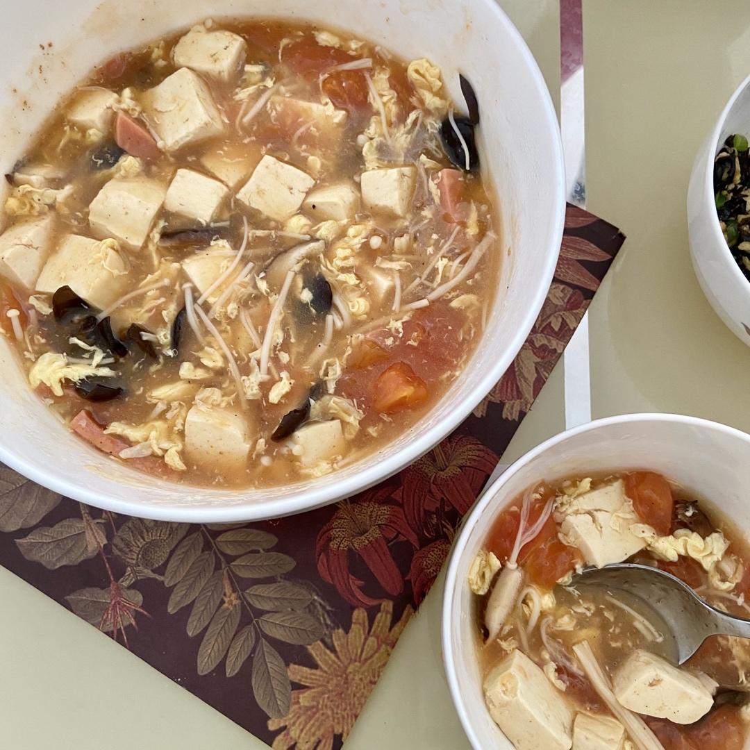 10分钟就能搞定的低脂酸辣汤❗好喝又开胃