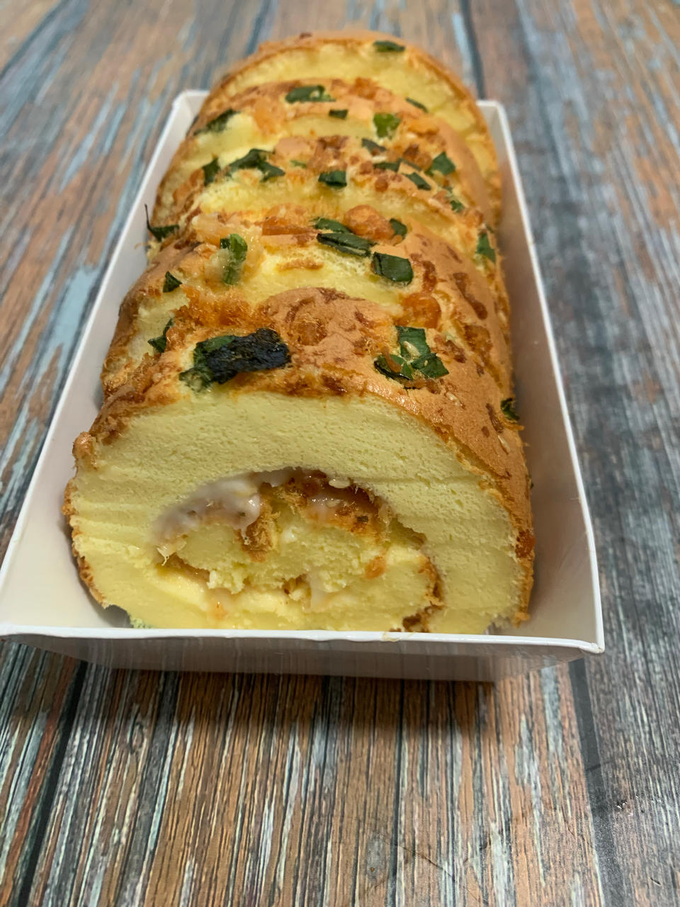 香葱肉松肥蛋糕卷～