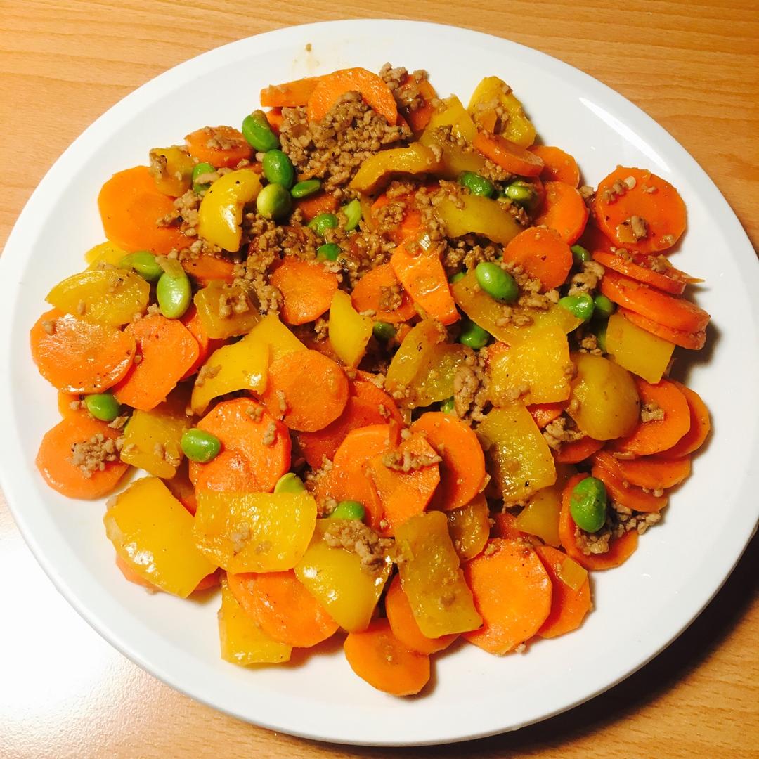 肉末炒胡萝卜