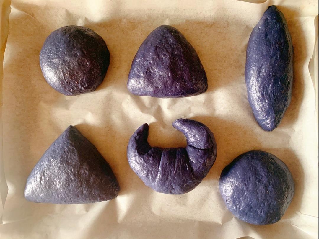 星空全麦软欧包💙蓝色紫米馅蝶豆花粉软糯香甜赤藓糖醇