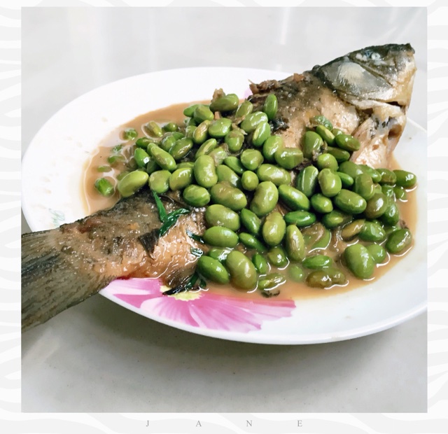 毛豆烧鱼