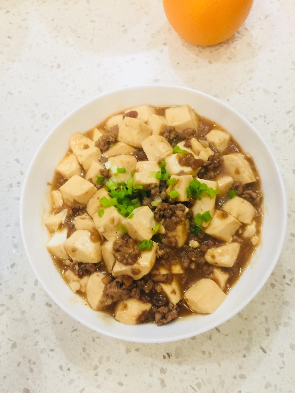 酱油公主做的超级下饭的香菇肉沫豆腐