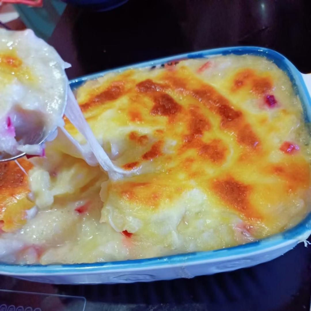 香浓芝士焗土豆泥（超有料）