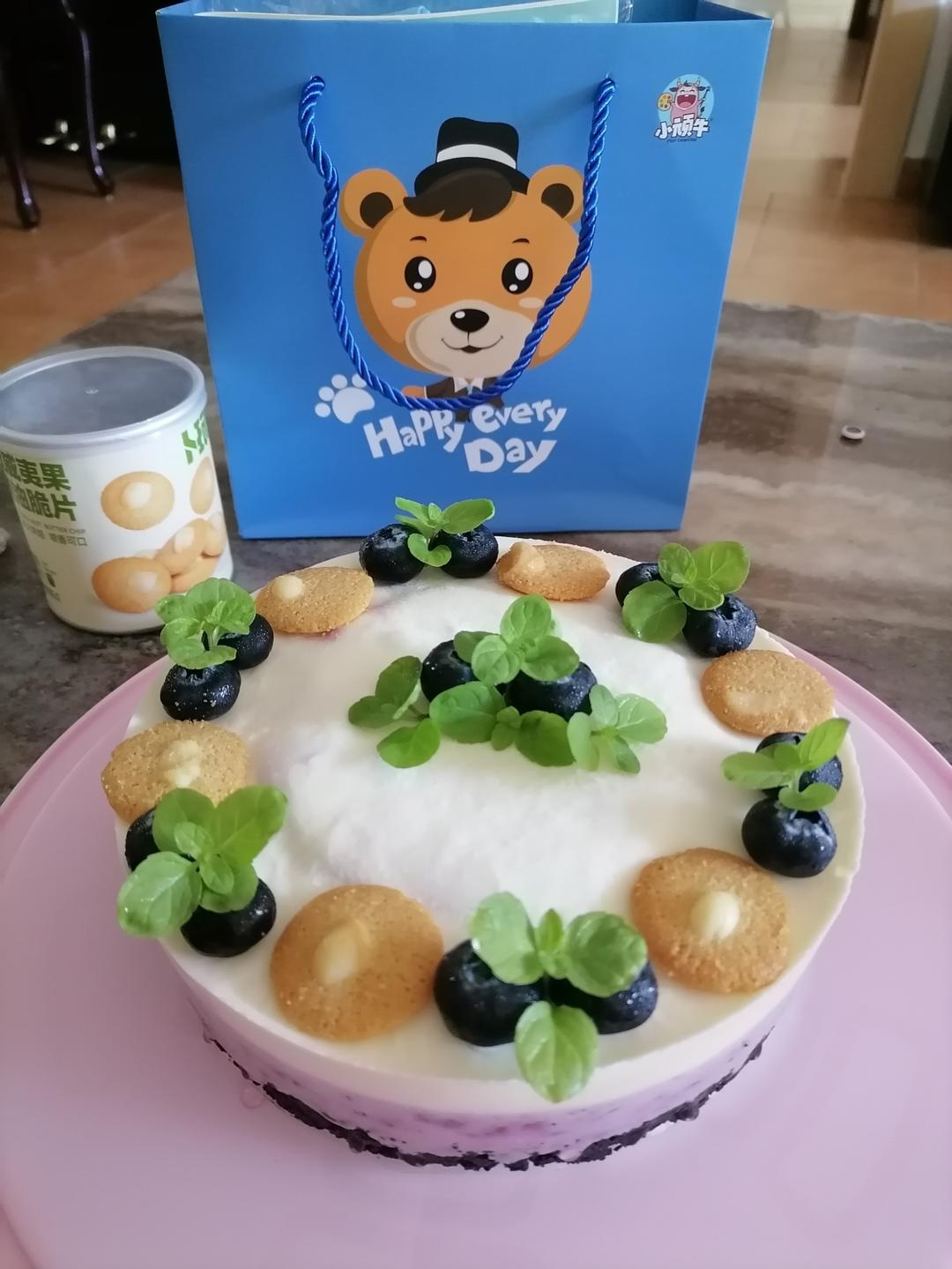 渐变蓝莓冻芝士蛋糕（免烤）