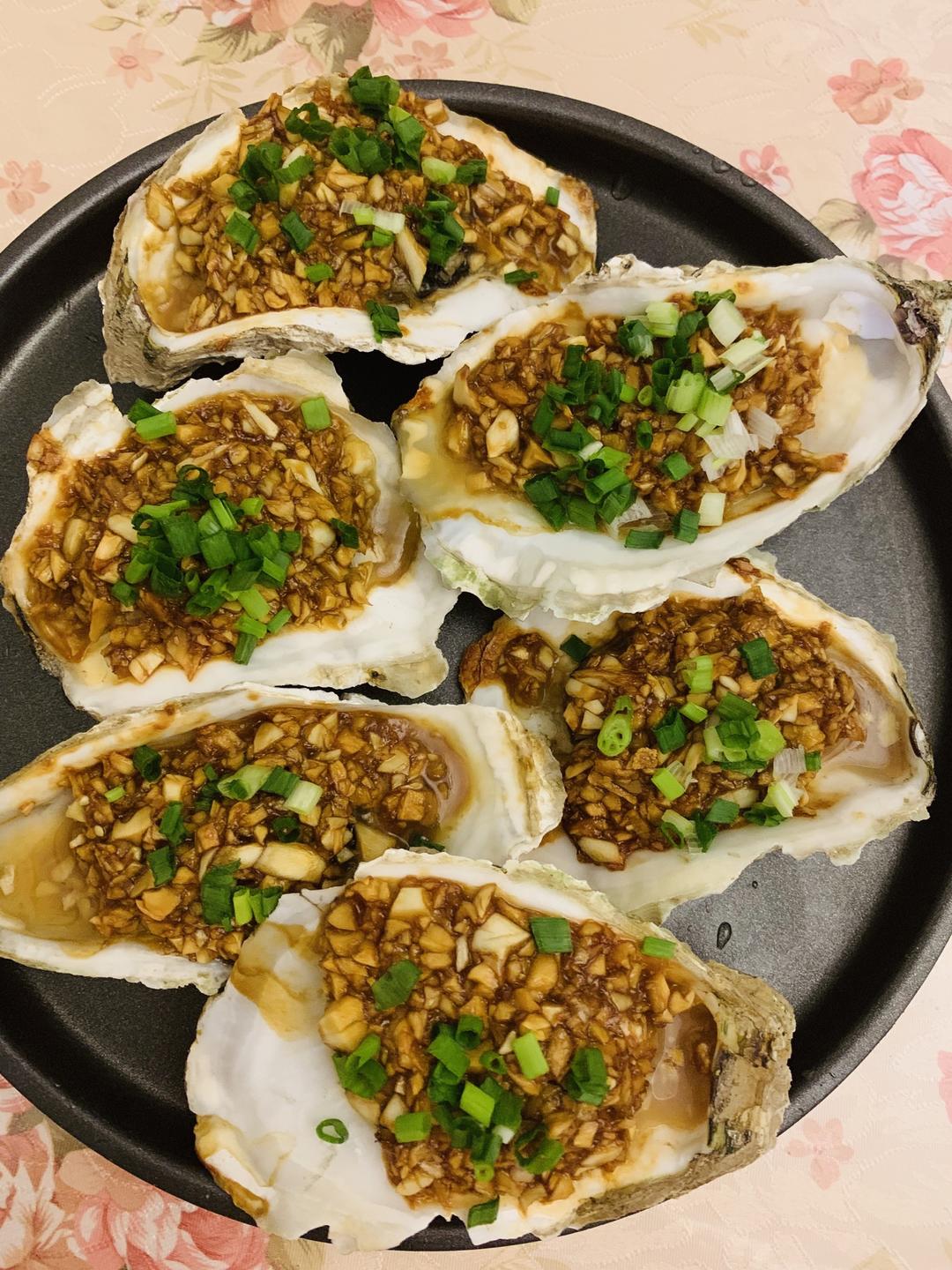 蒜米烤生蚝的做法