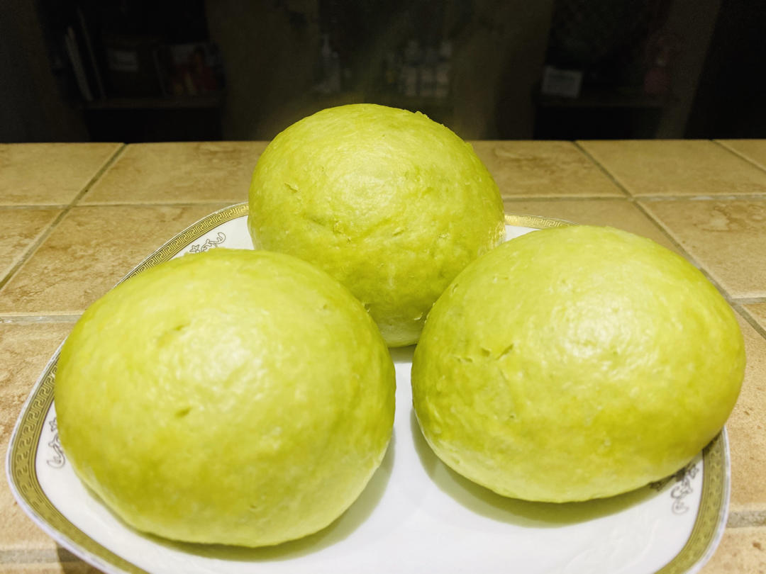 菠菜汁加了它 馒头颜色翠绿不变色 附细节视频详解