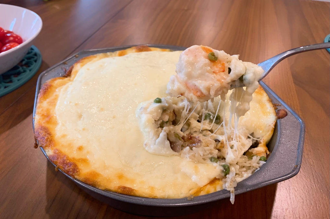 海鲜芝士焗饭（零失败超简单）