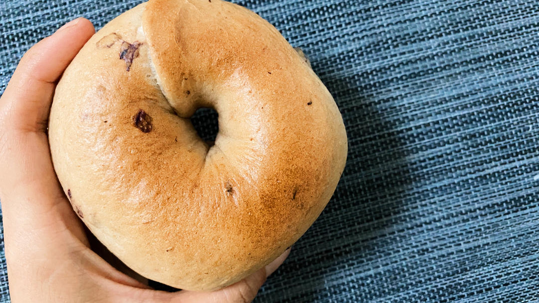 玫瑰乳酪贝果「黑糖玫瑰贝果」