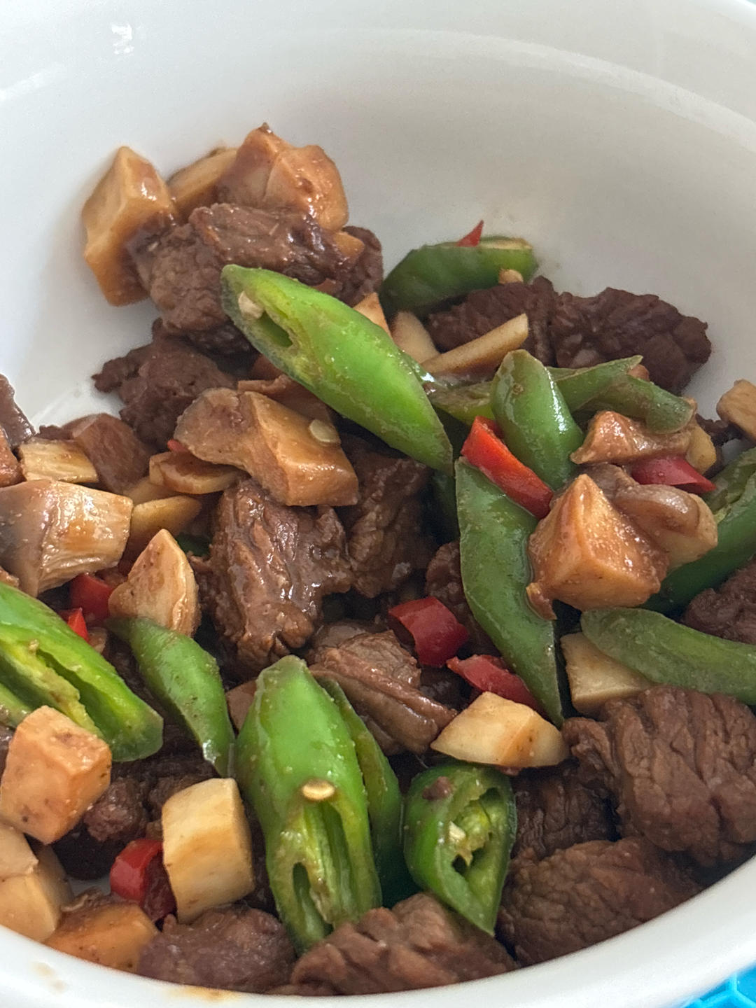 黑椒杏鲍菇牛肉粒