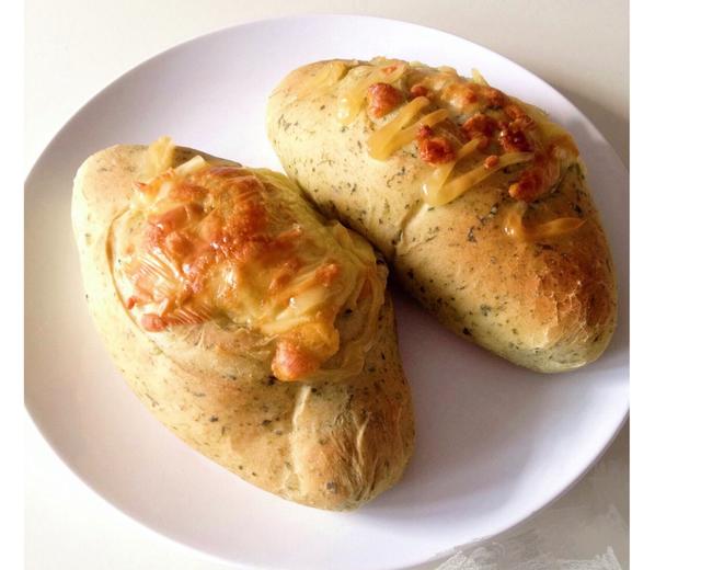 菠菜乳酪面包——冷藏中种法的做法