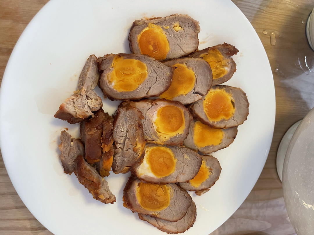 咸蛋叉烧肉（好吃得爆炸）