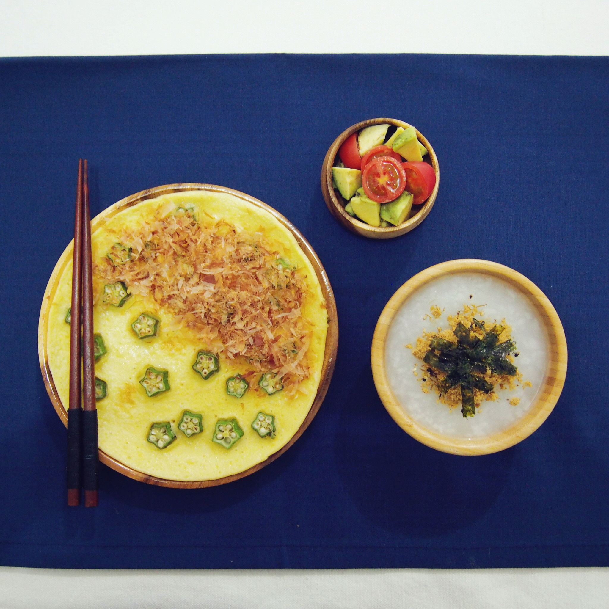 日式秋葵蛋饼