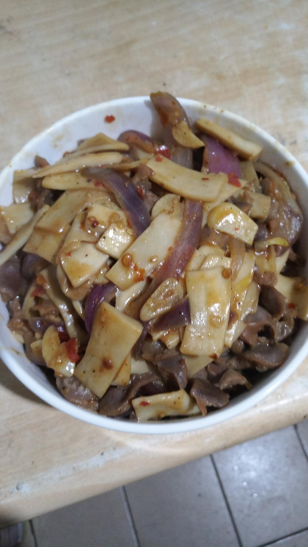 香辣鸡胗杏鲍菇