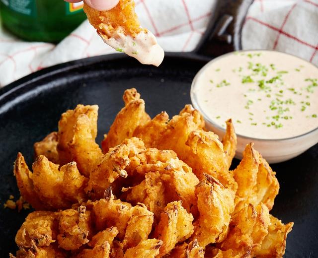 绽放的洋葱花「空气炸锅」的做法