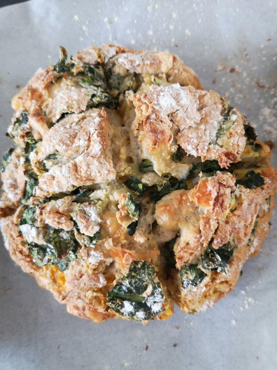 菠菜南瓜奶酪丹波面包丨健康·烘焙