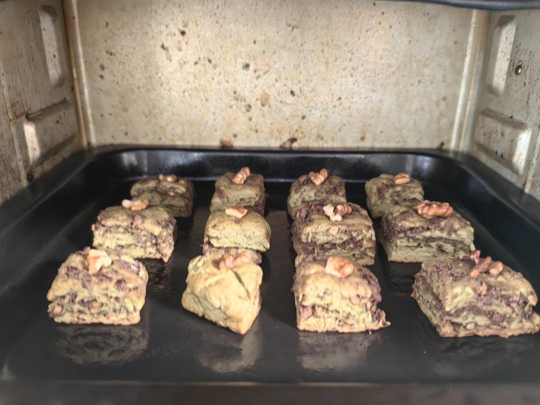 抹茶红豆沙千层司康scone