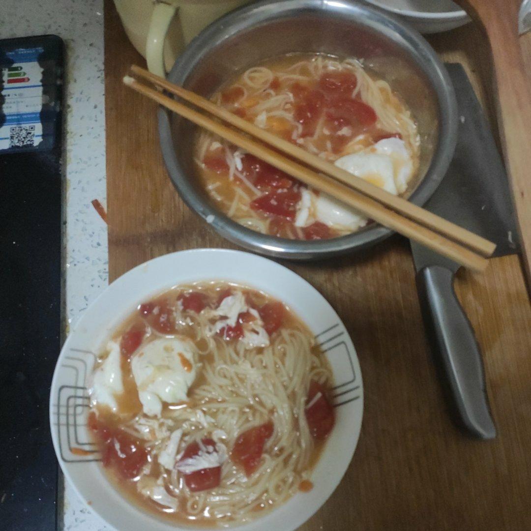 简单早饭西红柿鸡蛋挂面