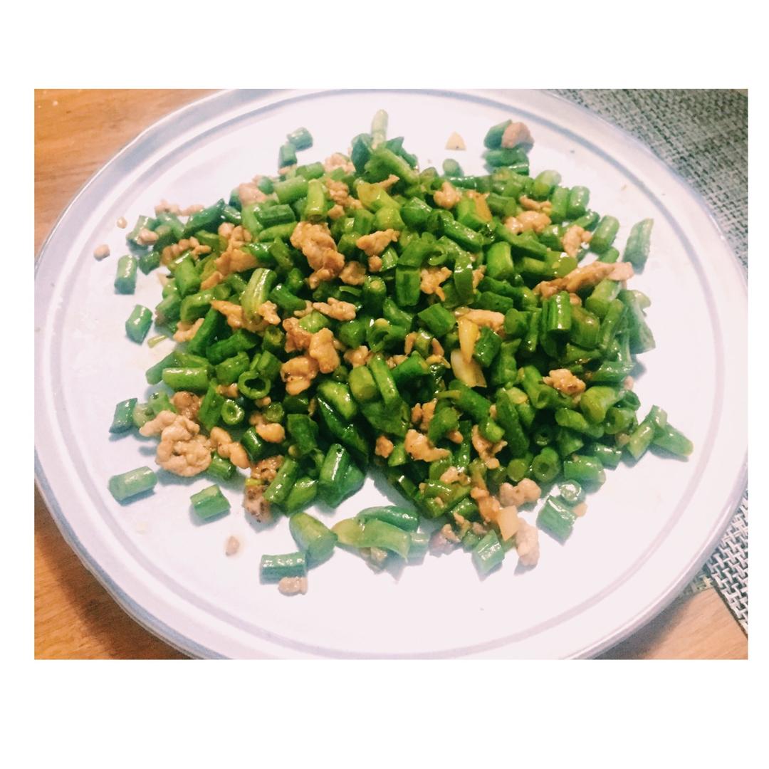 肉沫豆角下饭菜
