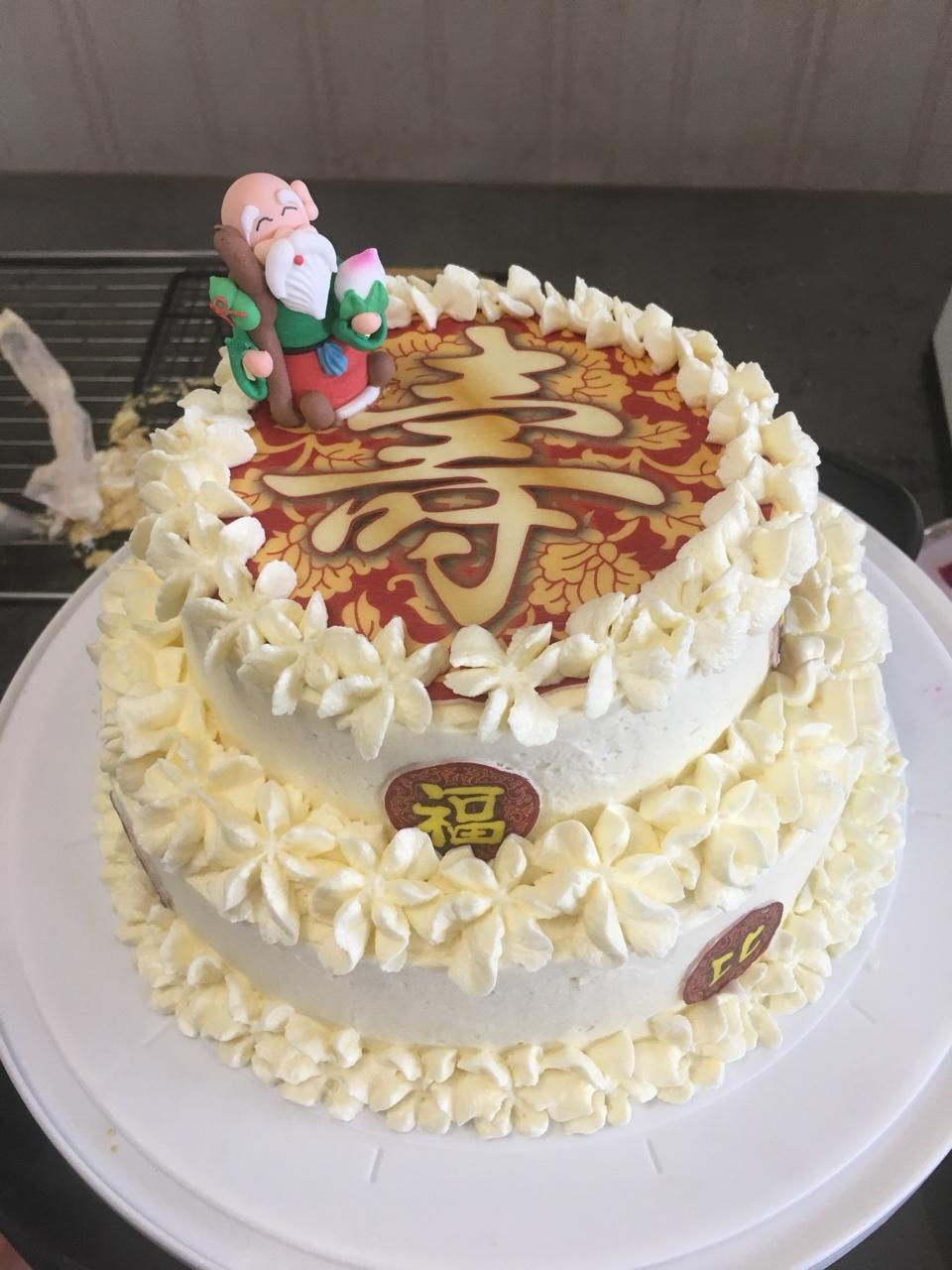 葫芦娃_x927做的80大寿生日蛋糕