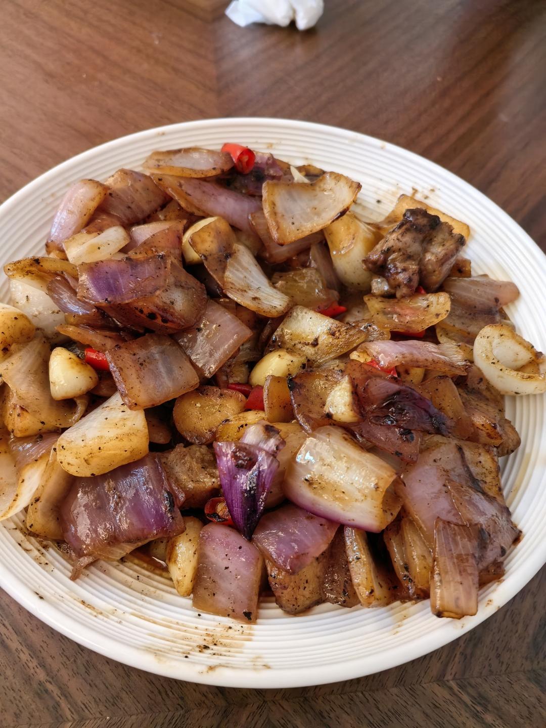 黑胡椒牛肉粒～～自创菜品，比煎牛排还好吃